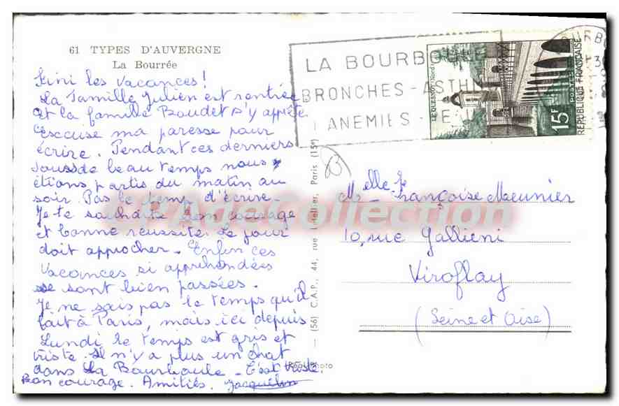Danse folklorique — La Bourboue — éditeur Cap — Verso
