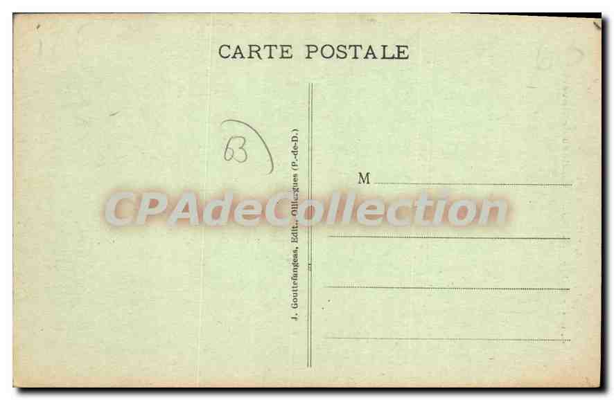 Lezoux - Schloss Ravel — L'Auvergne, Verleger Goutierfanges, Nr. 331 — Rückseite