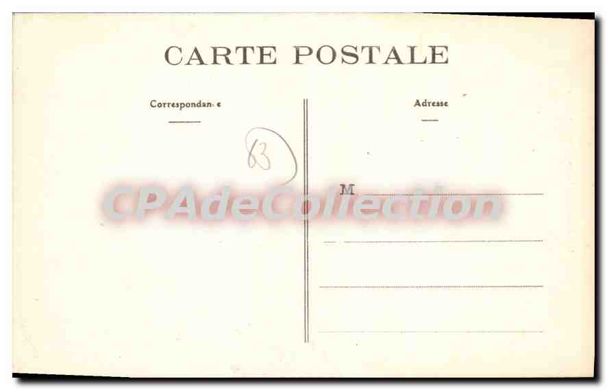 CPA Besse En Chandesse Rue De L'Horloge — Verso
