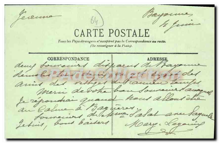 Bayonne — La Ridotta e il Ponte San Spirito — LL. — Verso