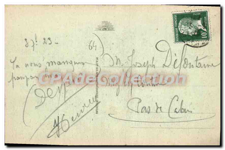 CPA Biarritz Place De La Liberte — Rückseite