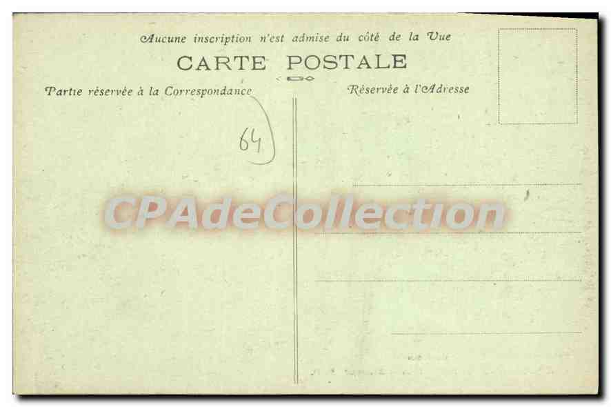 CPA Biarritz Casino Bellevue — Rückseite