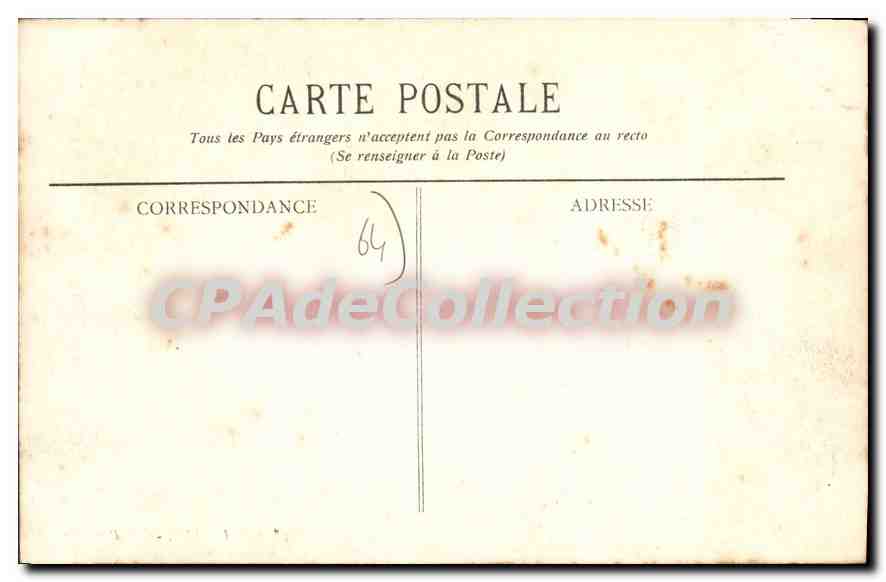 CPA Biarritz L'Hotel Du Palais — Rückseite
