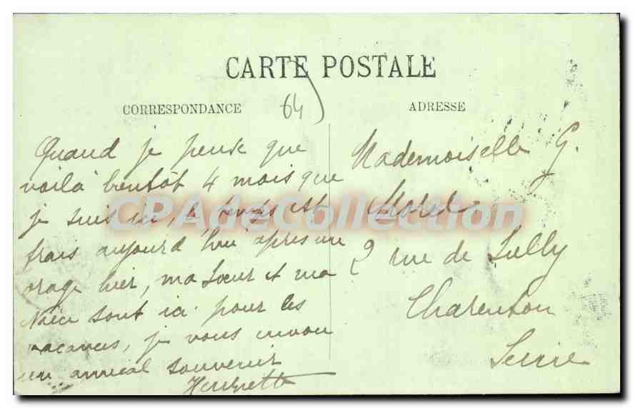 CPA Biarritz Vue Prise Du Phare Vers La Chambre d'Amour — Verso