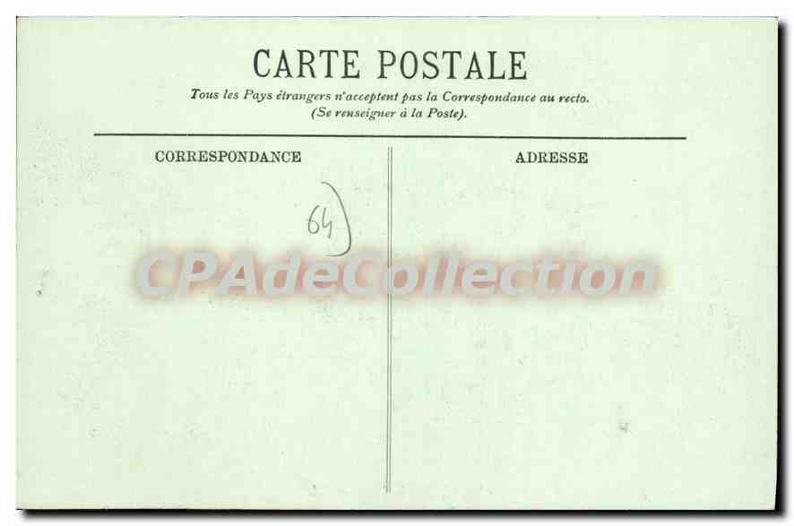CPA Biarritz Le Casino Municipal Et La Plage — Rückseite