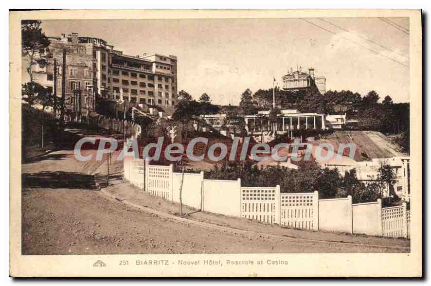 CPA Biarritz Nouvel Hotel Roseraie Et Casino
