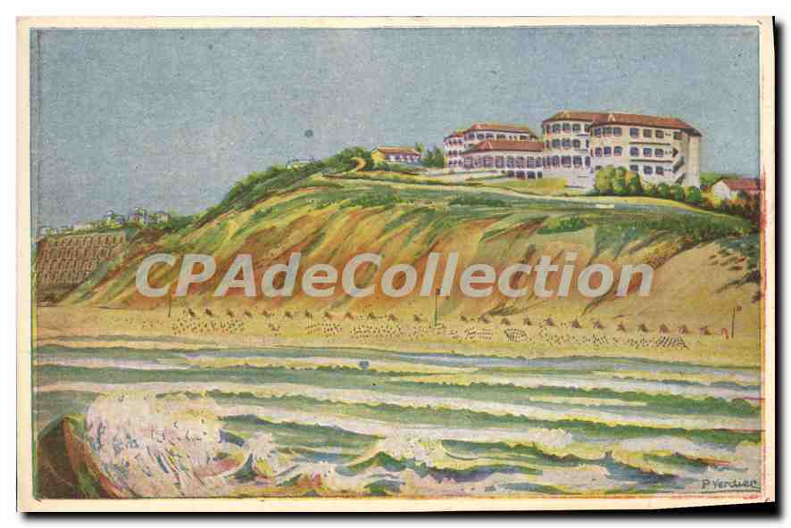 CPA Biarritz colonie de vacances de la Dordogne dessin P Verdier