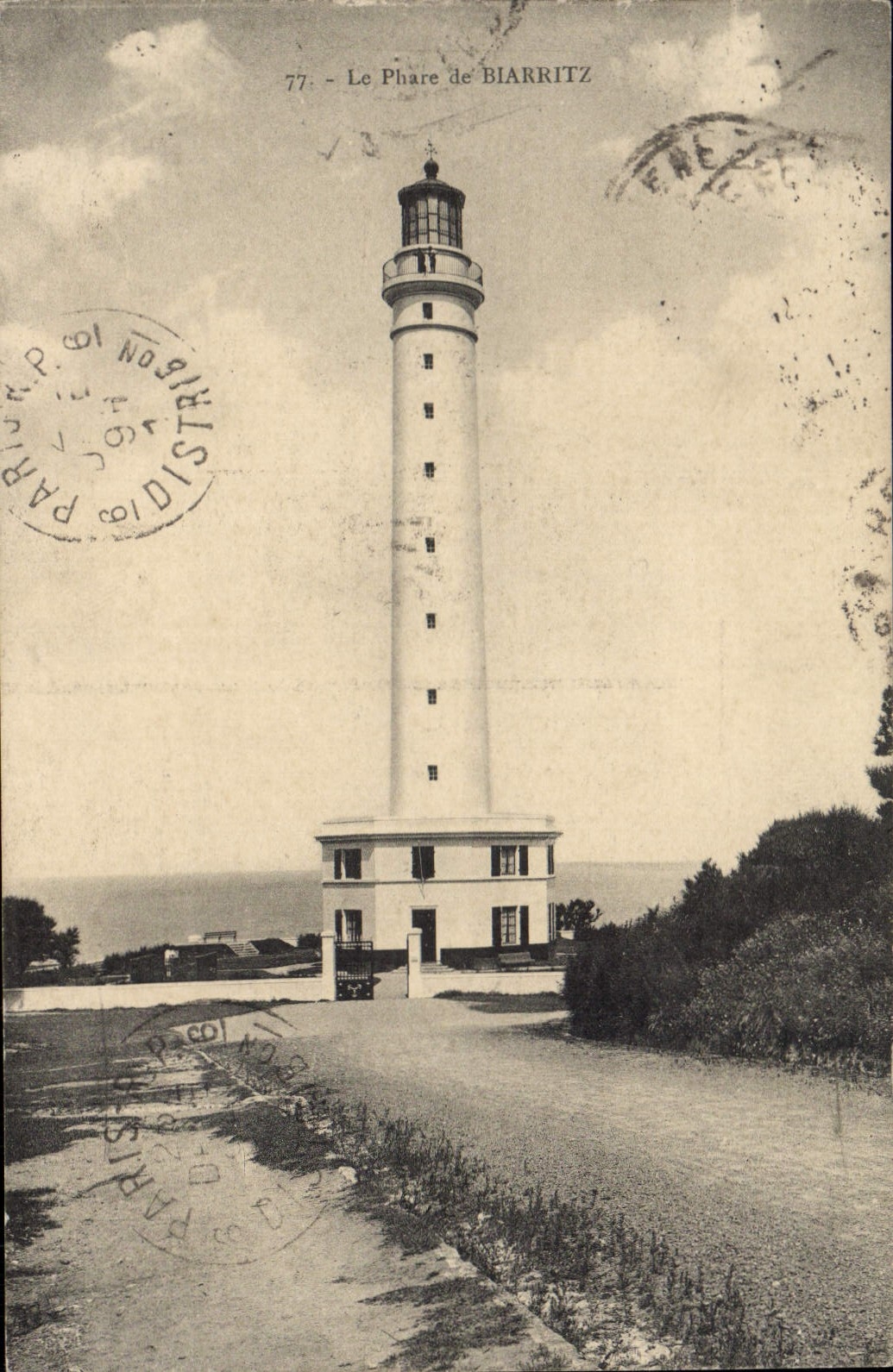 Le Phare de BIARRITZ — éditeur Eng. Pacault, série 77 - Anverso
