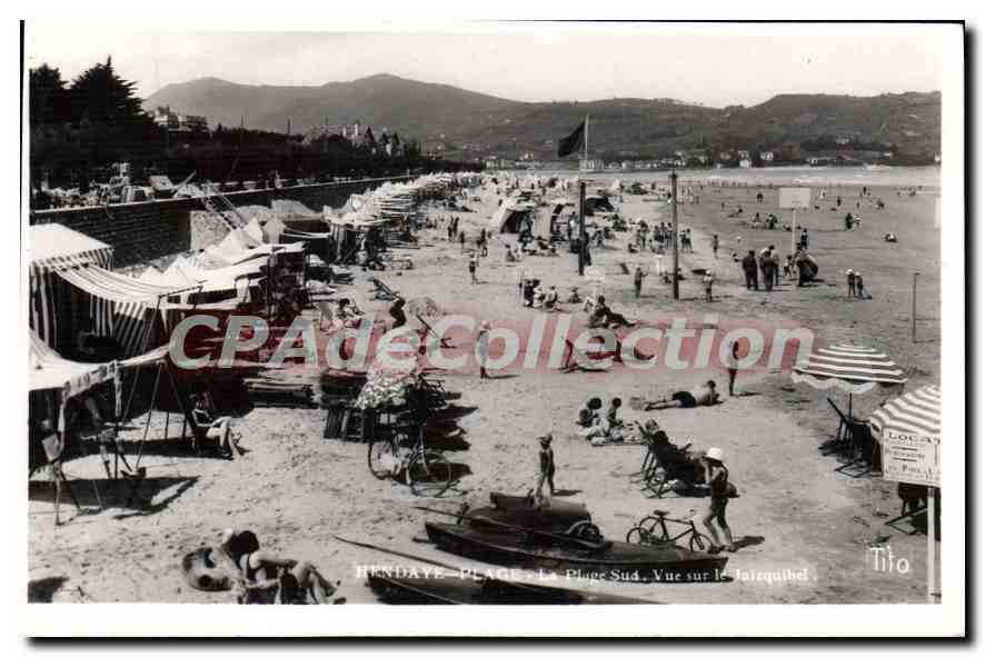 Hendaye-Plage - La Plage Sud. Vue sur le Jaizquibel — Tito
