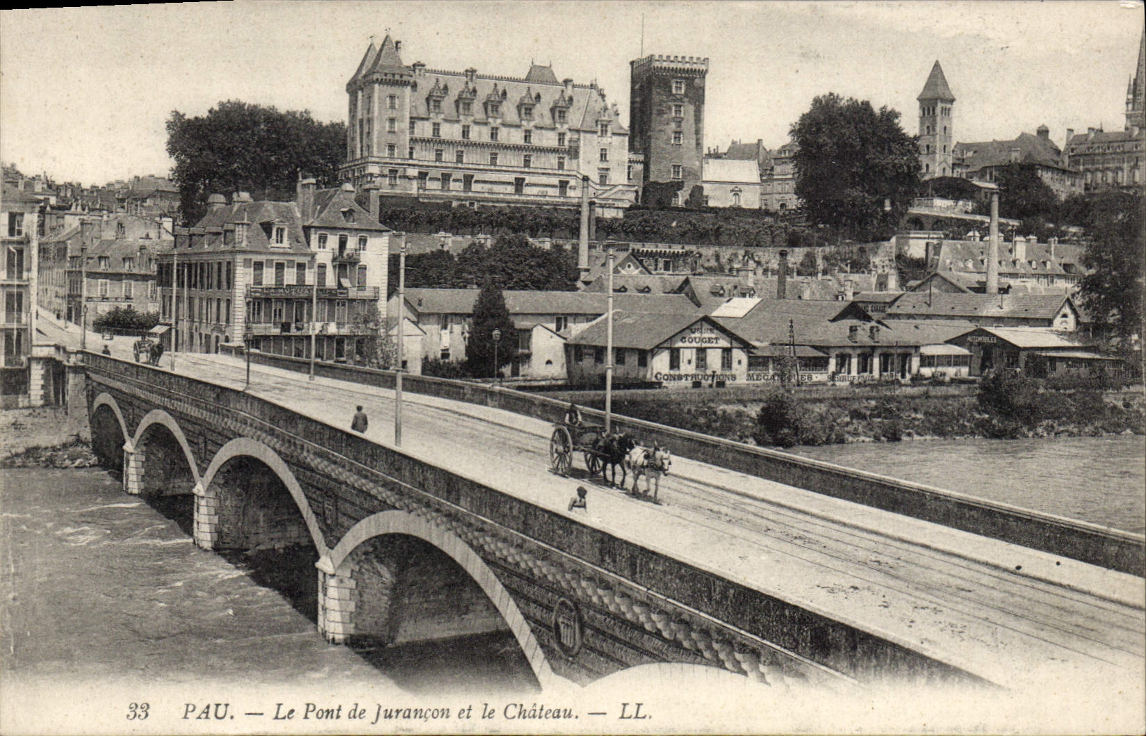 Pau — Le Pont de Jurançon et le Château — LL.