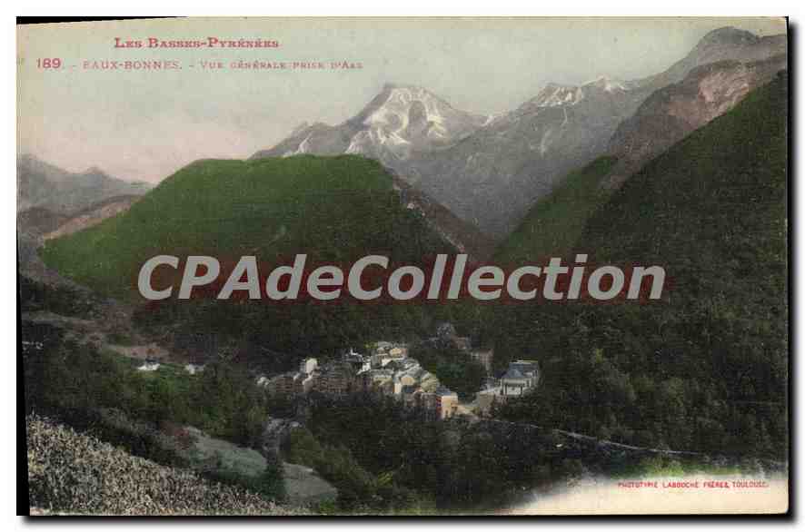 Les Basses-Pyrénées - Eaux-Bonnes - Vue Générale - Prise d'Azé - Phototype Labrouche Frères, Toulouse