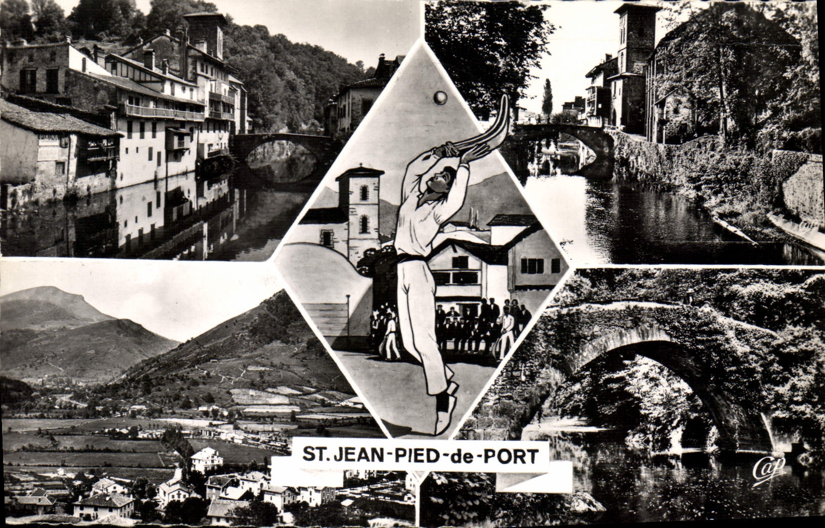 St Jean Pied de Port — vue générale et pont romain — éditeur Cap