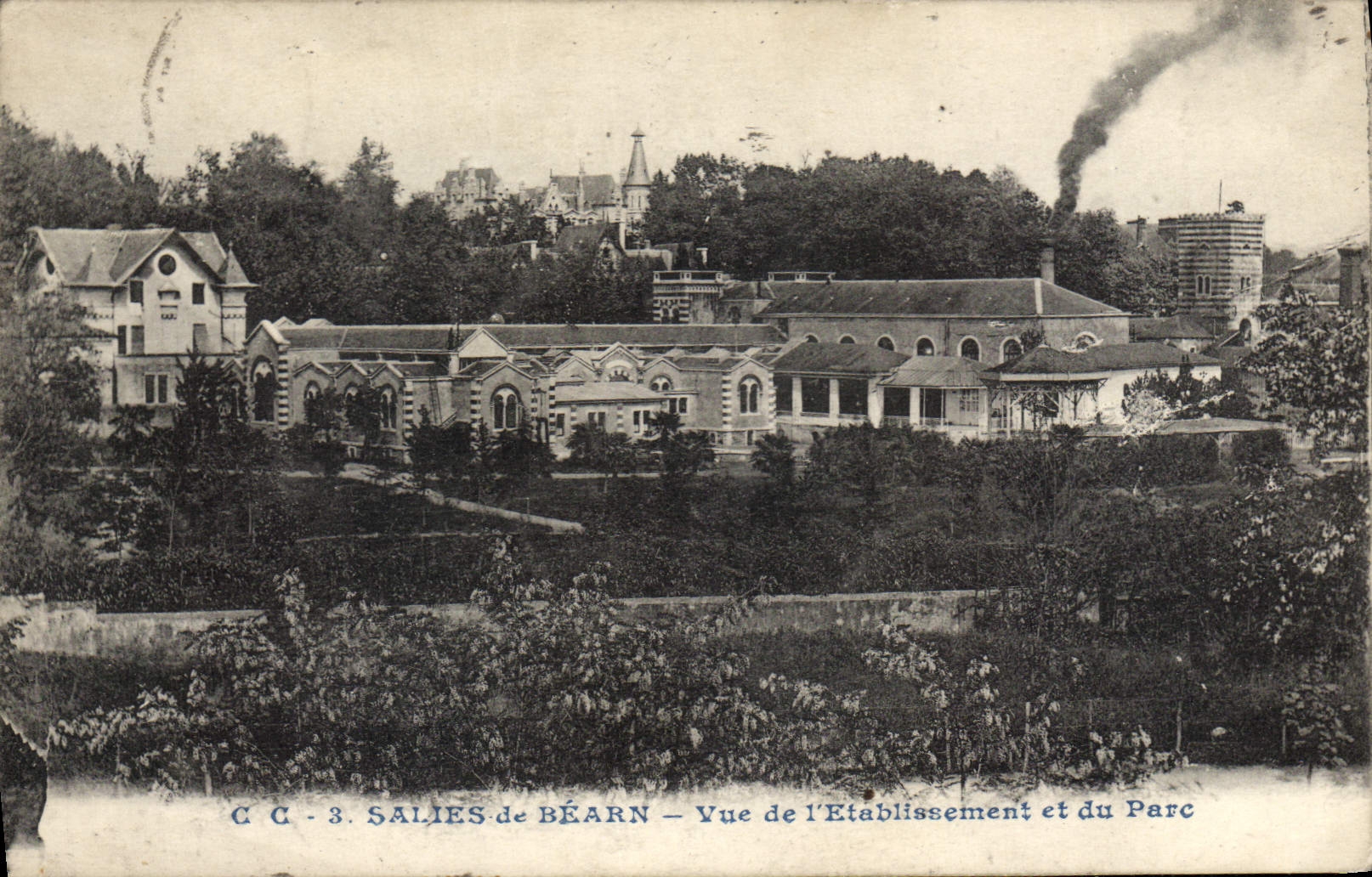Salies-de-Béarn — Vue de l'Établissement et du Parc — C C - 3