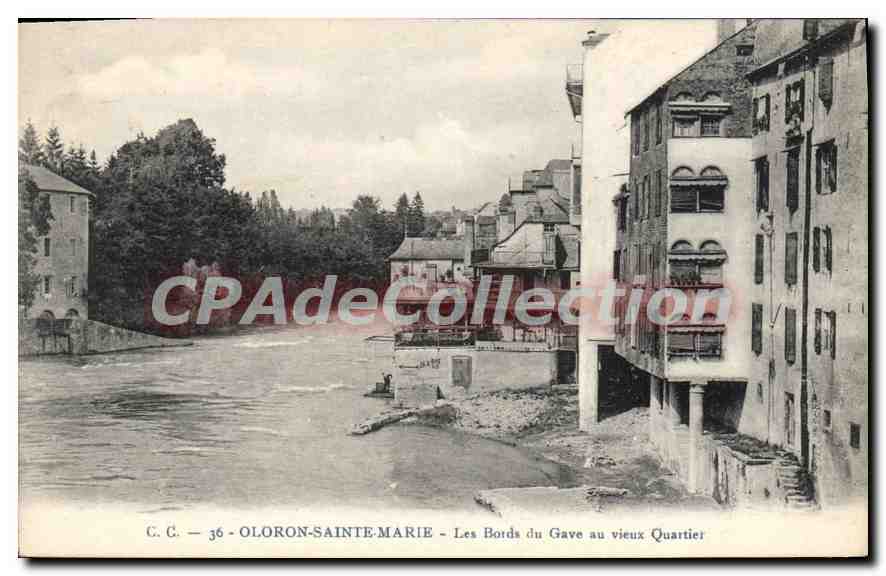 Oloron-Sainte-Marie — Los bordes del Gave en el viejo barrio — C.C. 36