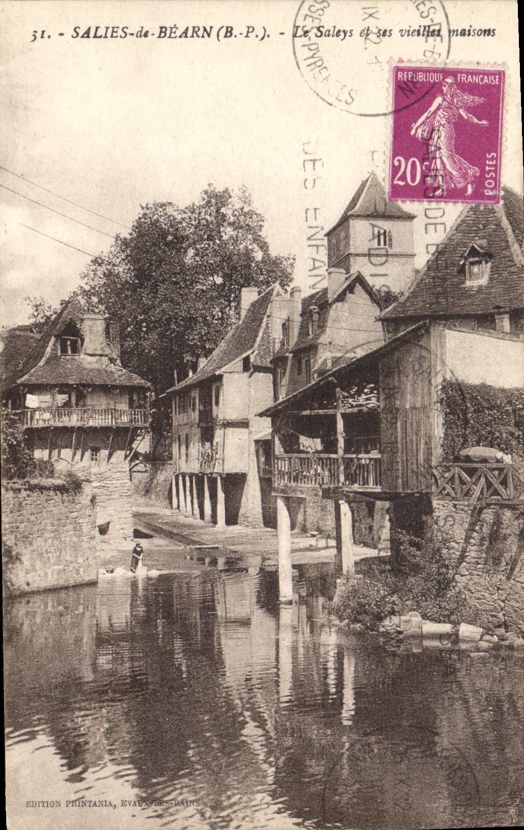 Salies-de-Béarn — Le Saleys et ses vieilles maisons — Édition Printania, Évian-les-Bains