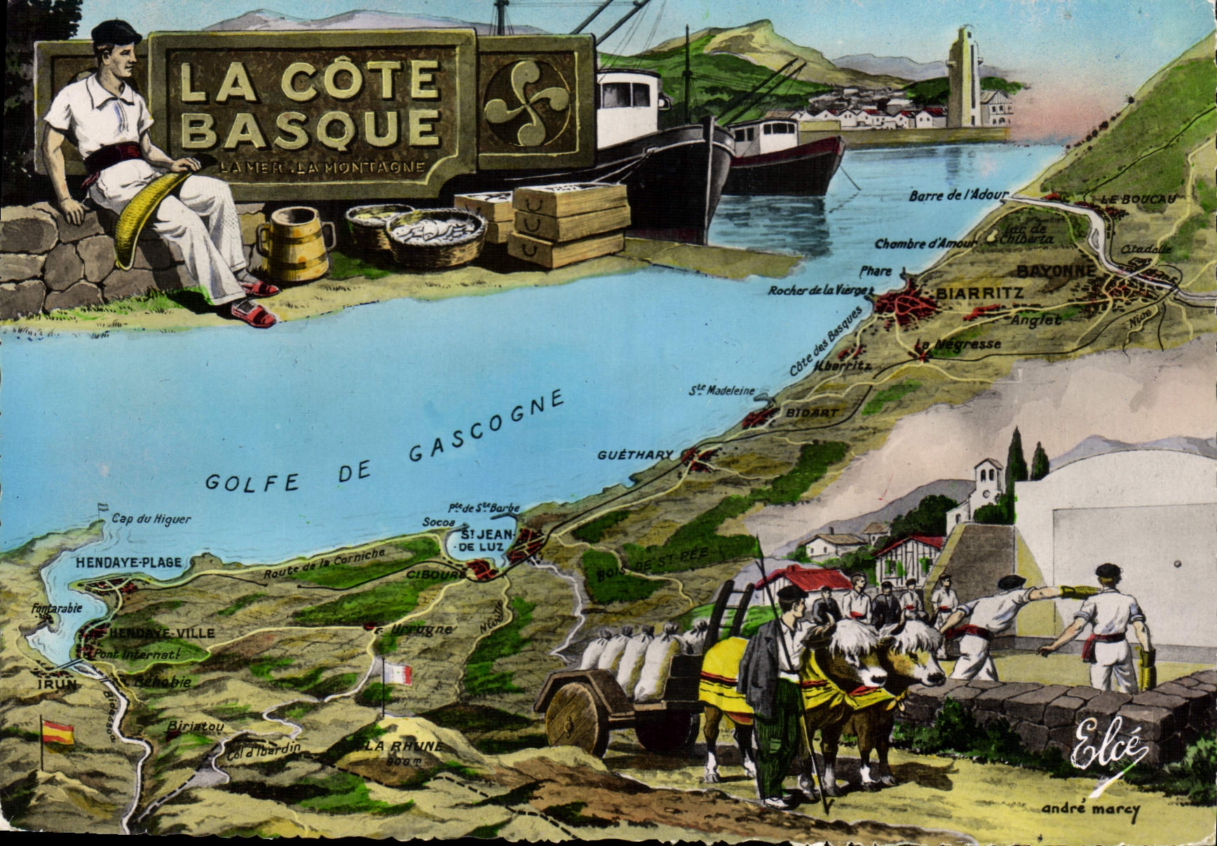 La Côte Basque — Golf von Gascony — Verlag André Marcy