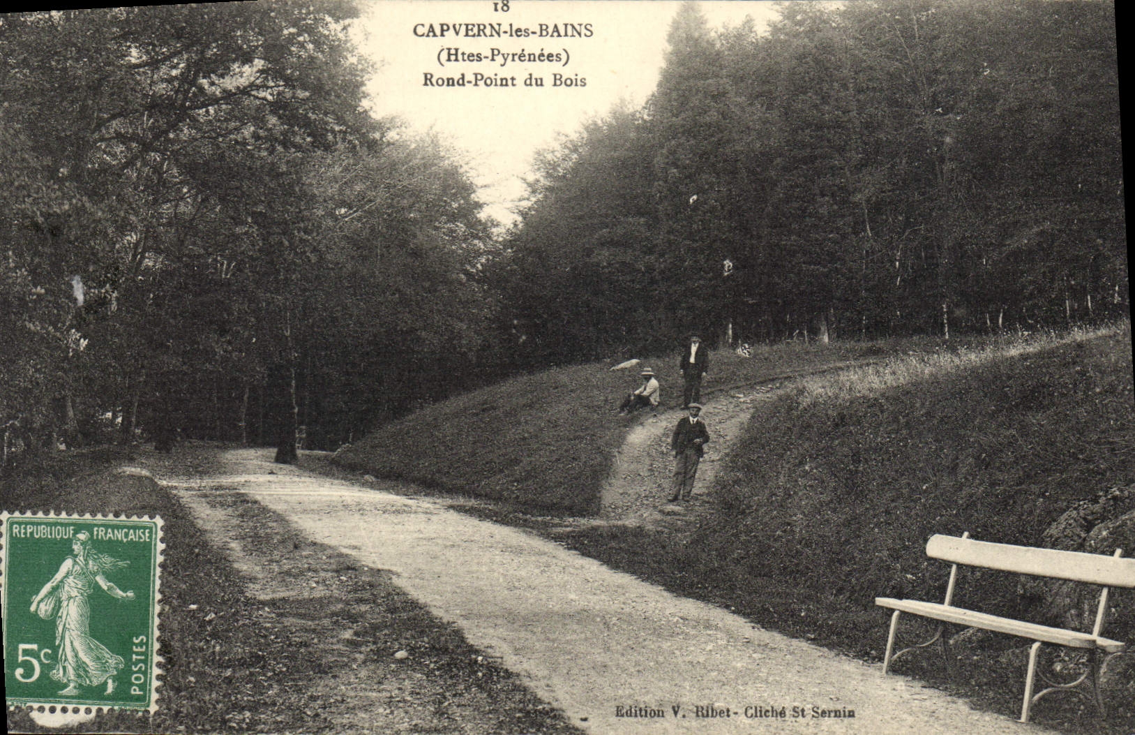 Capvern-les-Bains — Rond-Point du Bois — Édition V. Ribet, Cliché St Sernin