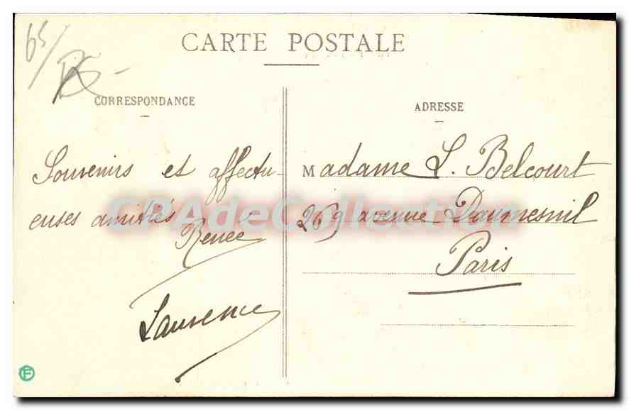 Capvern-les-Bains — Rond-Point du Bois — Édition V. Ribet, Cliché St Sernin — Rückseite