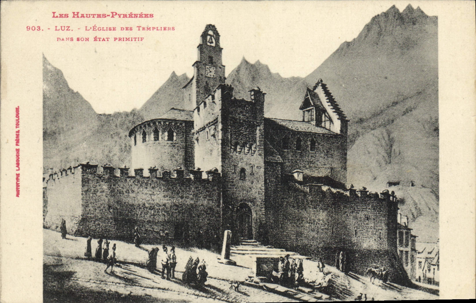 CPA Luz St Sauveur L'Eglise Des templiers