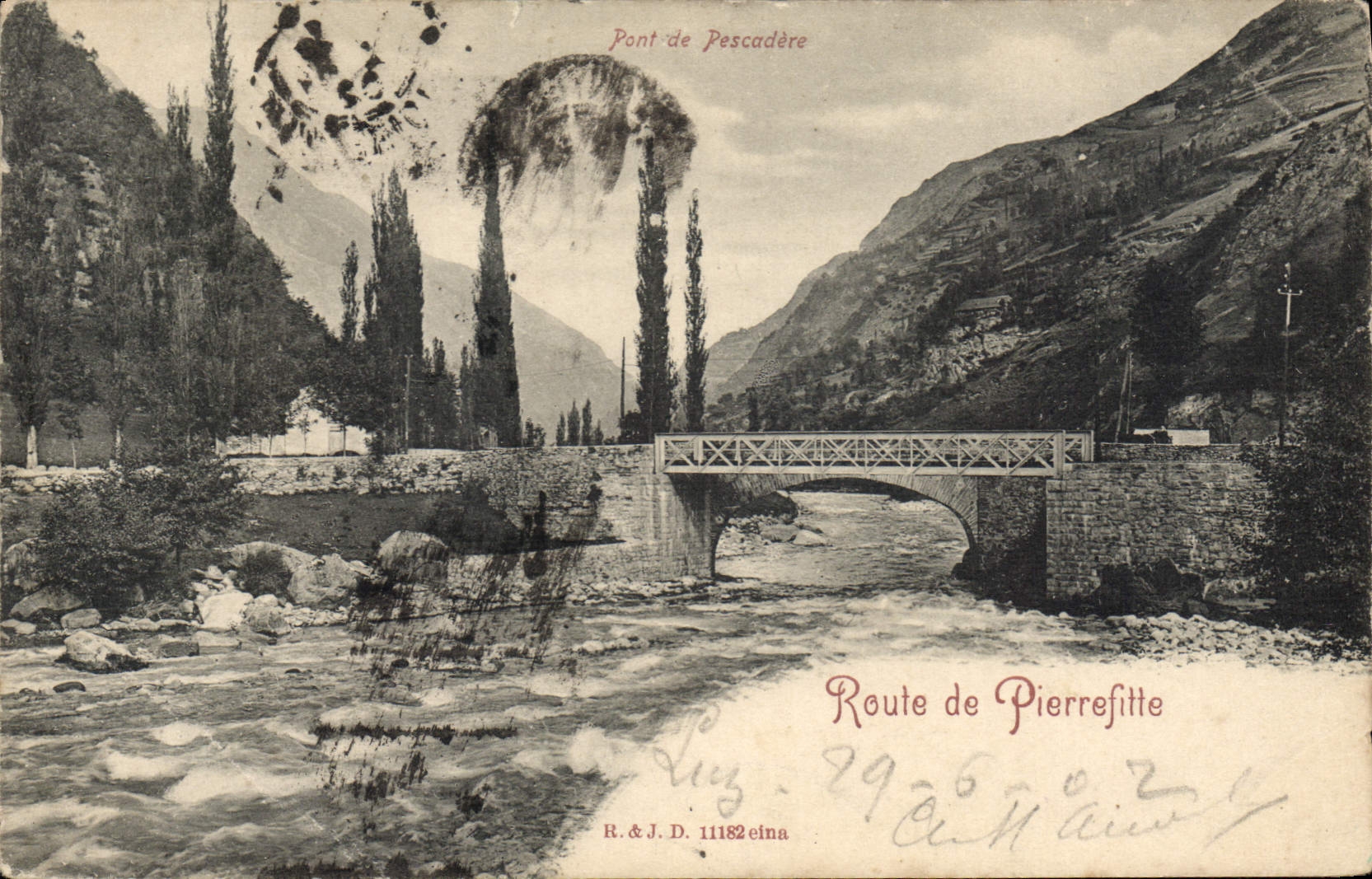 CPA Route De Pierrefitte pont de Pescadère