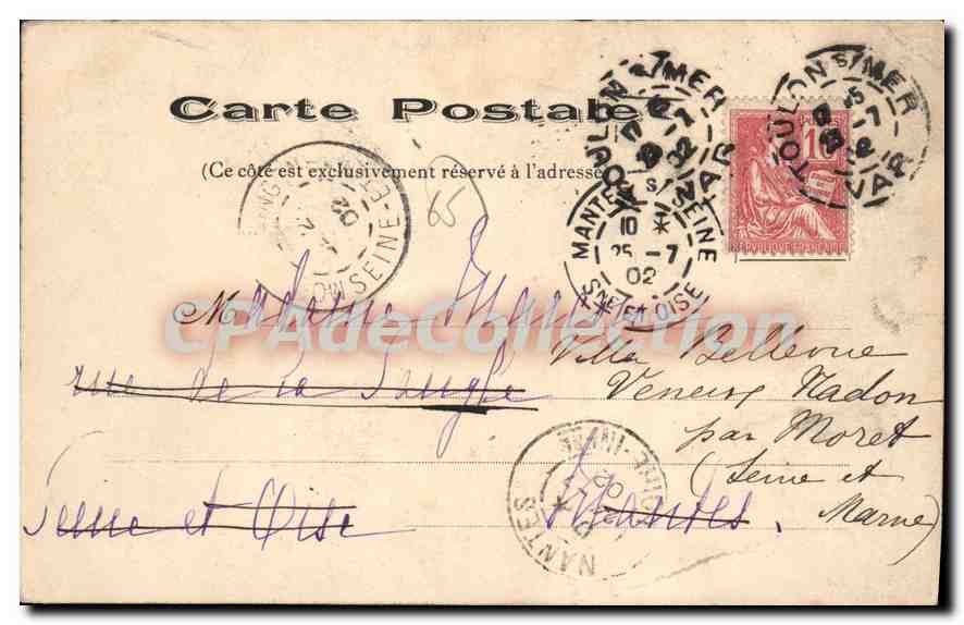 CPA Bagneres De Bigorre Vue Generale Le Pic Et Le Mont Aigu — Verso