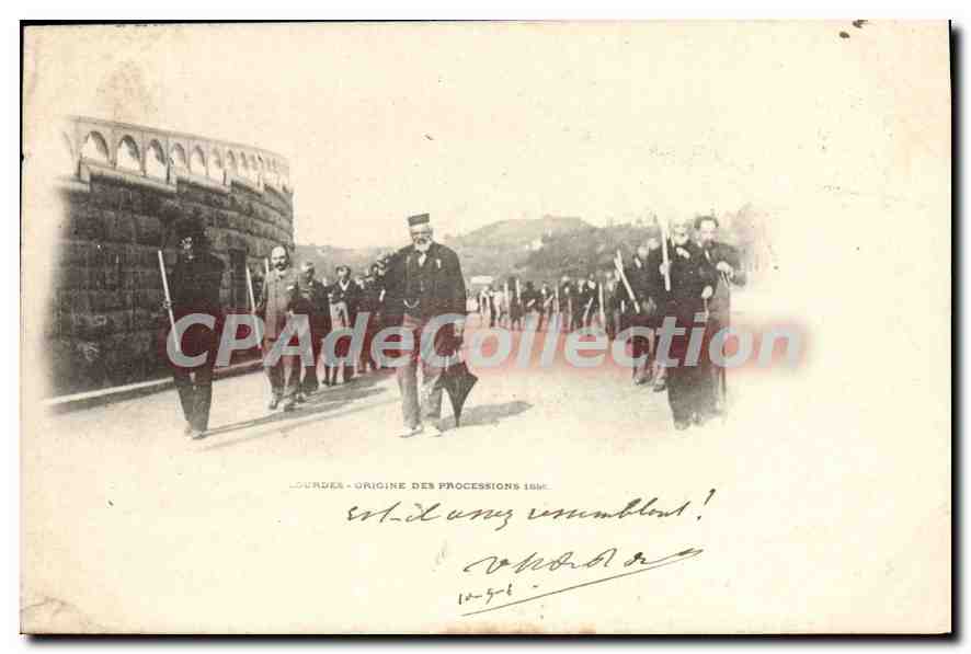 CPA LOURDES Origine Des Processions Lourdes 1886