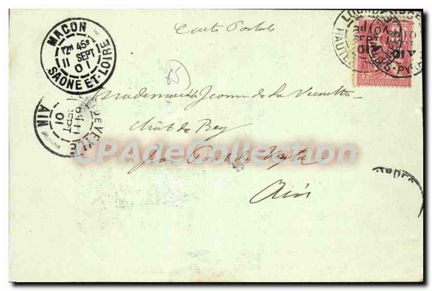 CPA LOURDES Origine Des Processions Lourdes 1886 — Verso