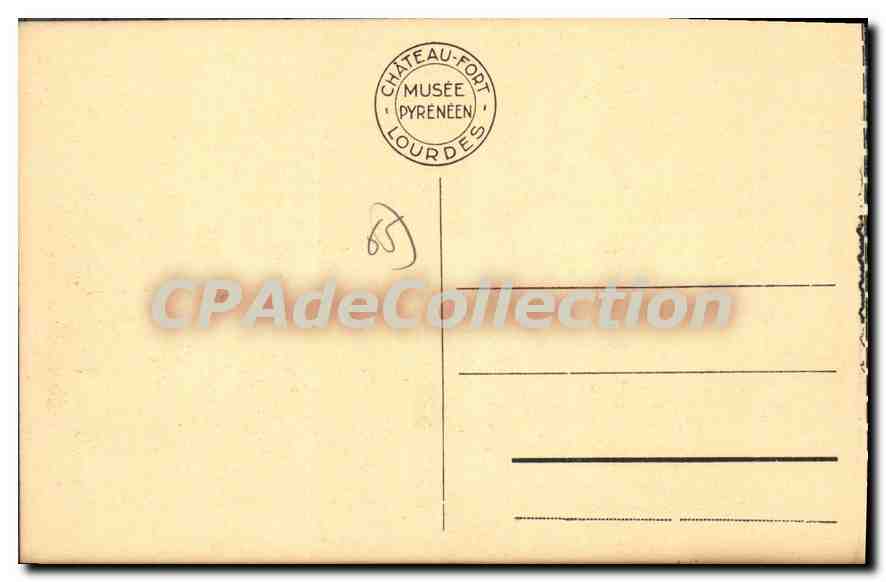 CPA Lourdes Figurines De Gabard Béarnais et Barégeois — Verso