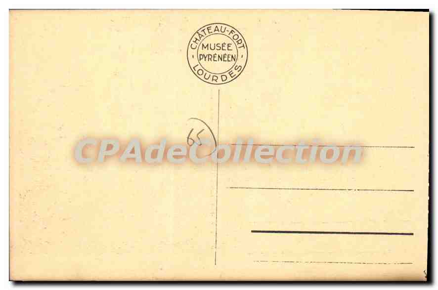 Paysans des environs de Bagnères-de-Bigorre — Musée Pyrénéen du Château-Fort de Lourdes — n°14 — Reverso