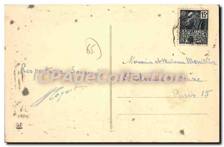 Château d'Ourout — Argelès-en-Bigorre — Phototypie Labouche Frères, Toulouse, n° 810 — Verso