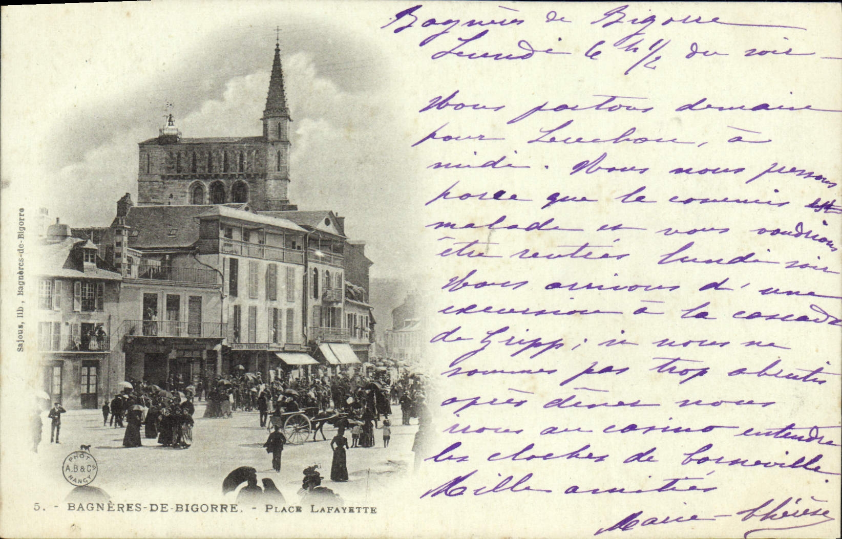 CPA Bagneres De Bigorre Place Lafayette