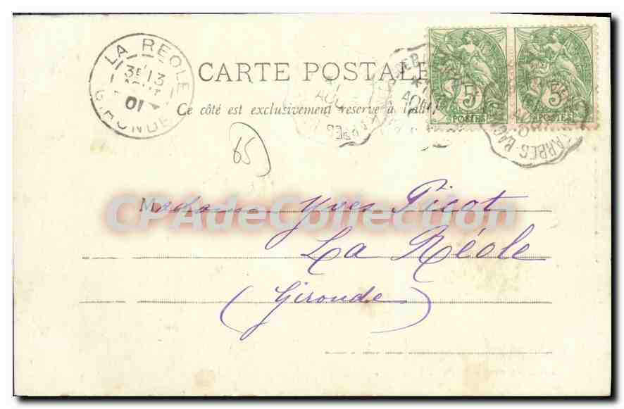 CPA Bagneres De Bigorre Place Lafayette — Verso