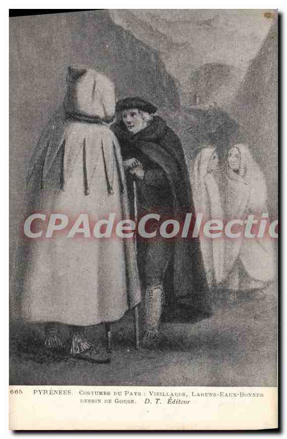 CPA Costumes Du Pays Vieillards Laruns Eaux Bonnes