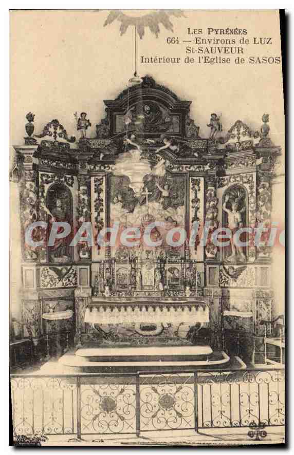 CPA Luz St Sauveur Interieur De I'Eglise de SASOS