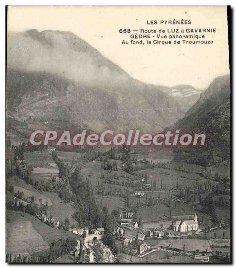 CPA Luz à Gavarnie Gedre Vue Panoramique Troumouze