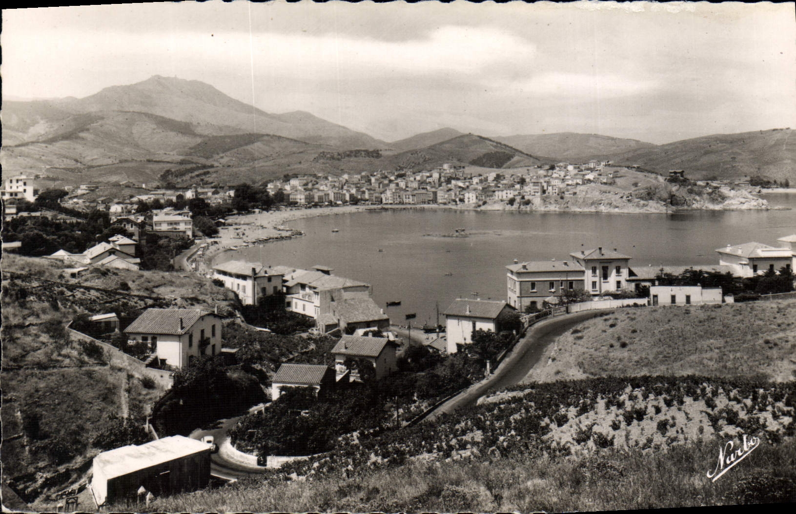 CPA Banyuls Sur Mer Vue Generale Prise De La Route De Cerbere