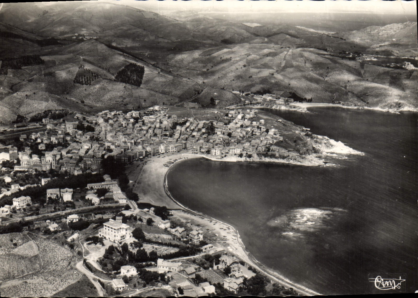 CPSM Banyuls Sur Mer Vue Panoramique Aerienne