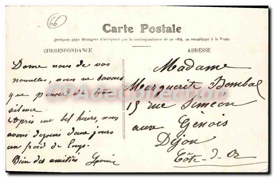 CPA Perpignan La Basse Et La Pont Du Castilet — Rückseite