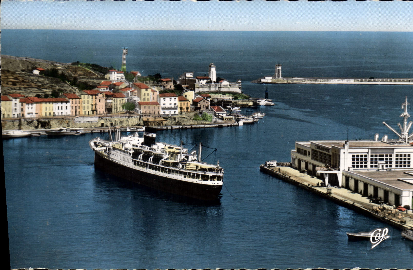 CPA Port VENDRES paquebot El MANSOUR