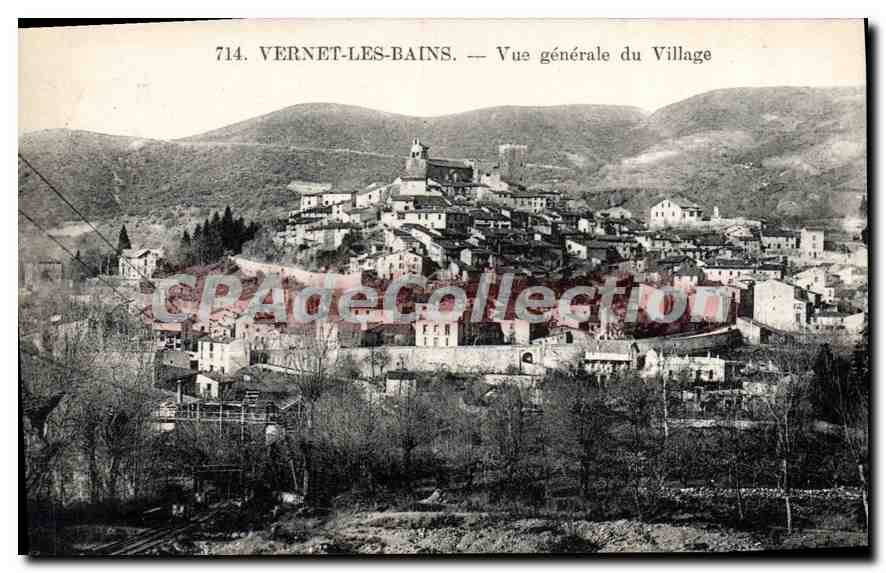 CPA Vernet Les Bains Vue Generale Du village