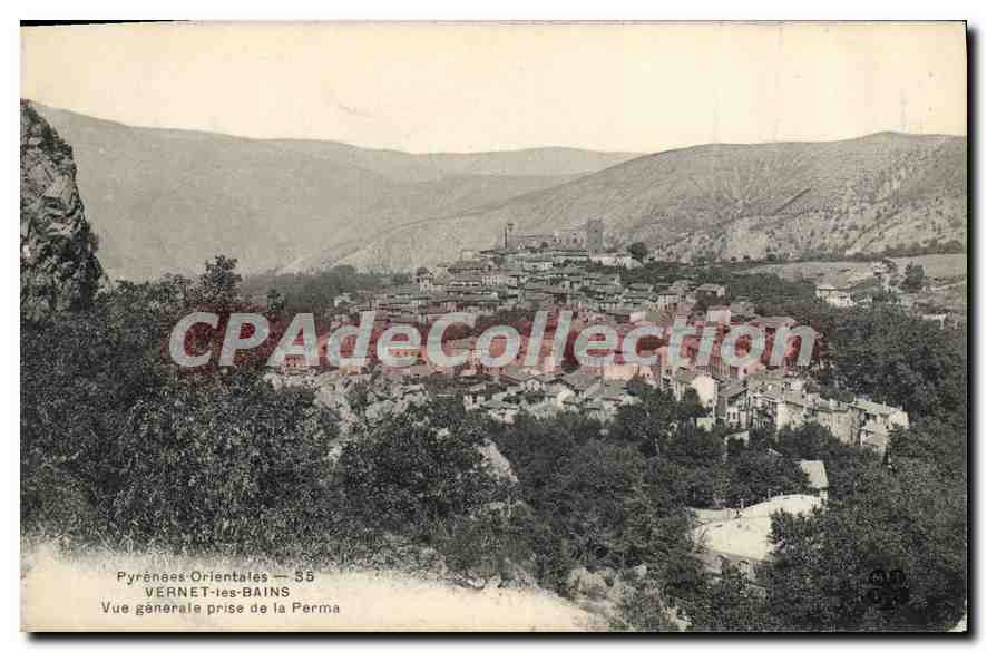 CPA Vernet Les Bains Vue Generale Perma