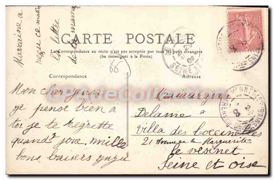 CPA Vernet Les Bains Vue Generale Perma — Verso
