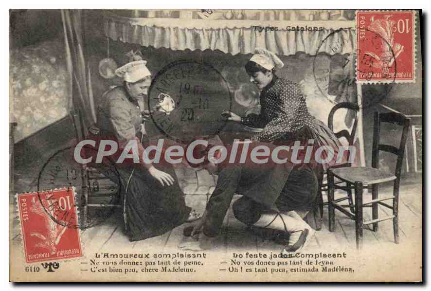 CPA Scene Catalane l'amoureux complaisant