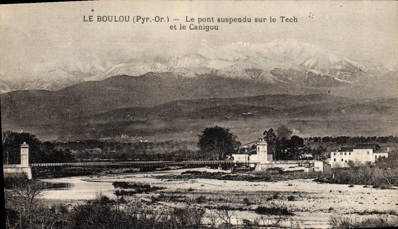 CPA Le Boulou Le Pont Suspendu Sur Le Tech