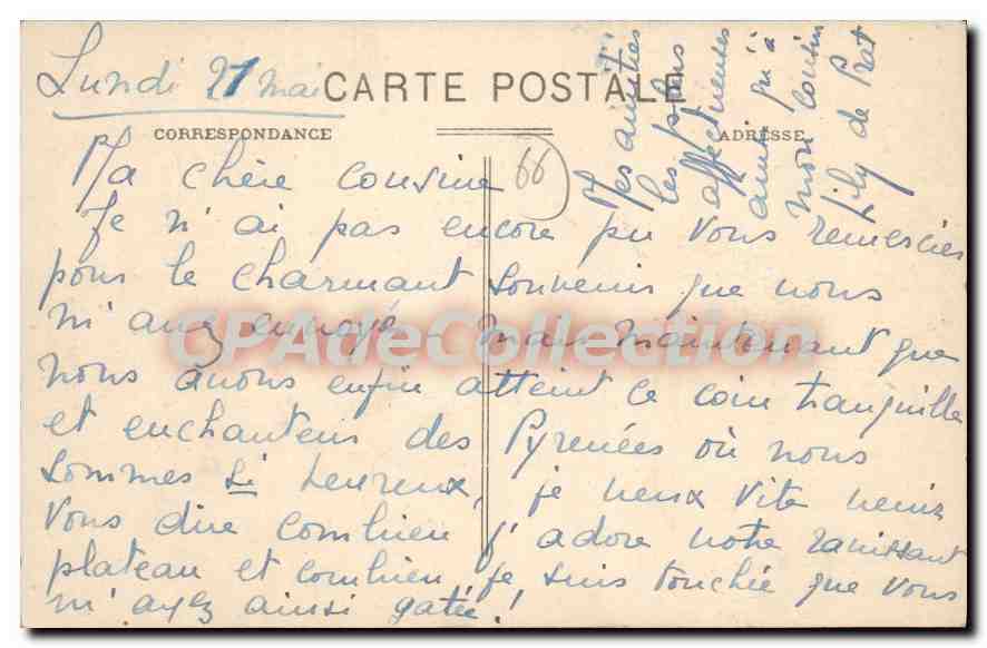 CPA Le Boulou La Porte Romane De I'Eglise — Verso