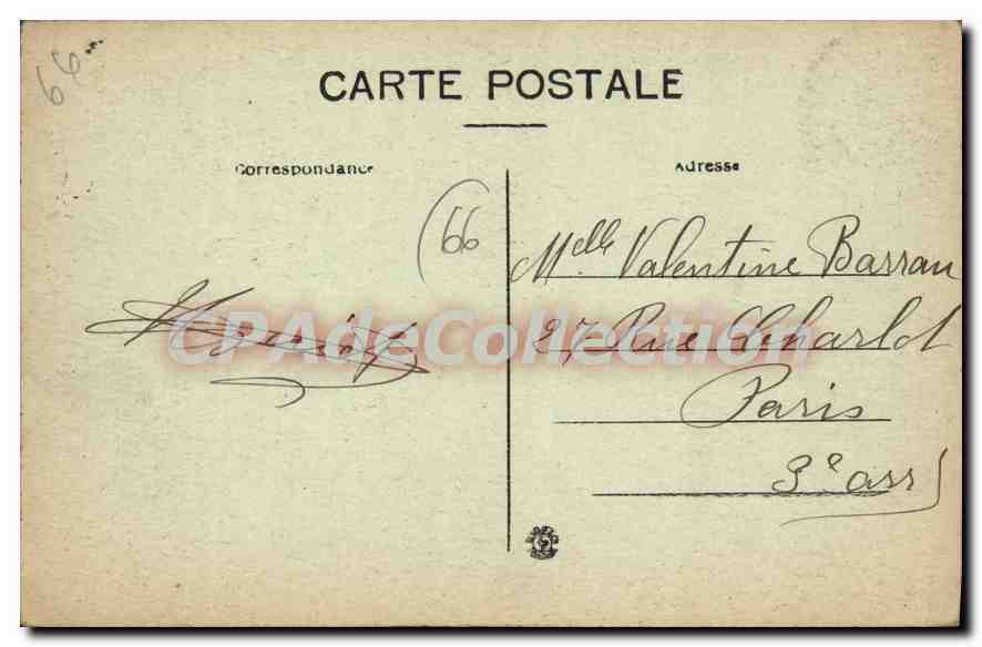 CPA Type De Catalane — Verso