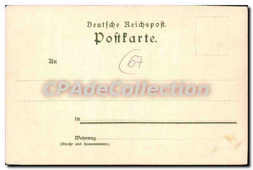 CPA Strasbourg bei den gedeckten Brücken — Rückseite