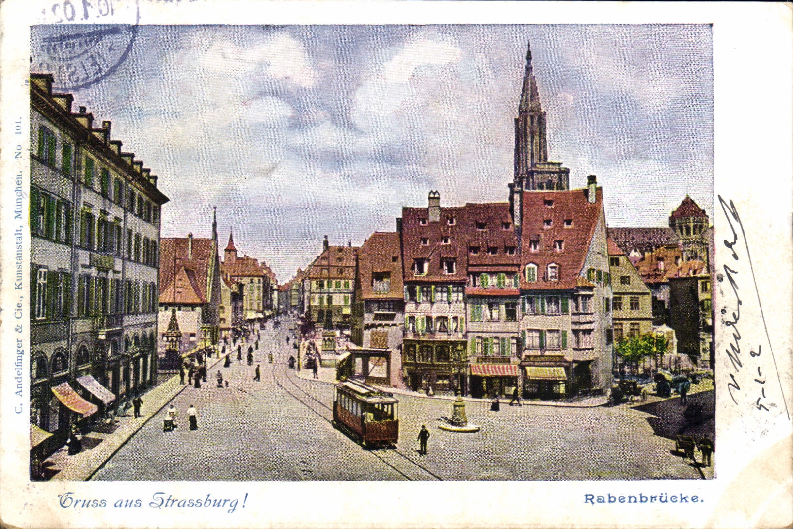 CPA Strasbourg Gruss Aus rabenbrucke