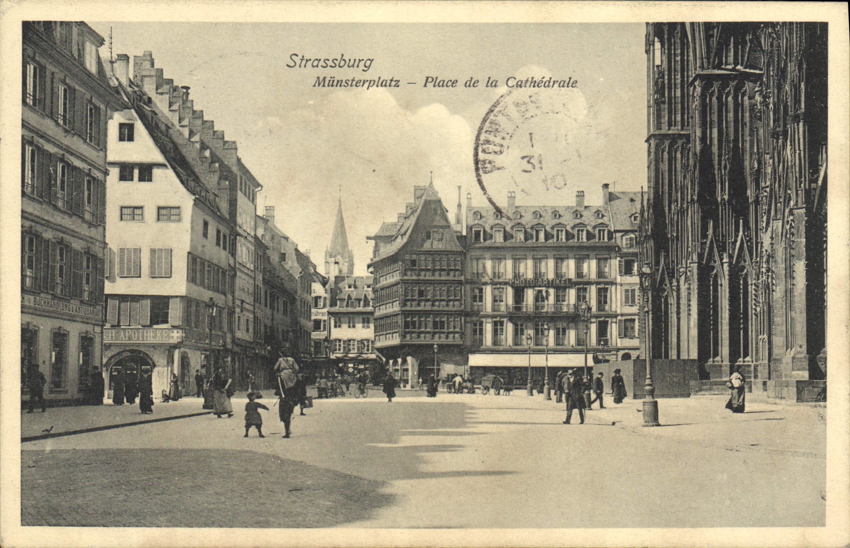 CPA Strasbourg Place De La Cathedrale