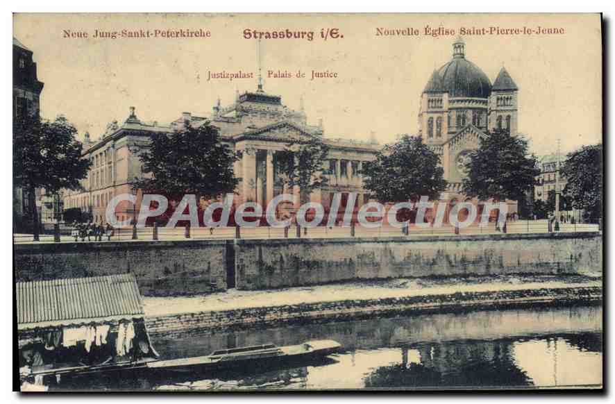 CPA Strasbourg Nouvelle église Saint-Pierre-le-Jeune